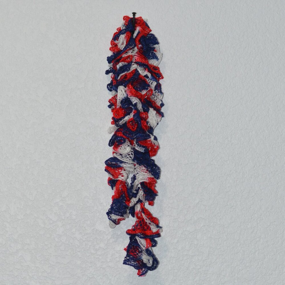 Homemade Red, White, and Blue Ruffle Scarf - Picture 2 of 2